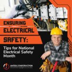 electrical contractor smiling; blog title Ensuring Electrical Safety Tips for National Electrical Safety Month